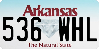 AR license plate 536WHL