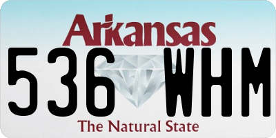 AR license plate 536WHM