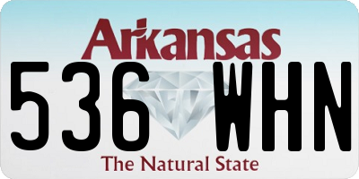 AR license plate 536WHN