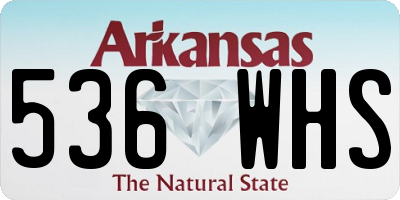 AR license plate 536WHS