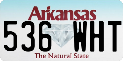 AR license plate 536WHT