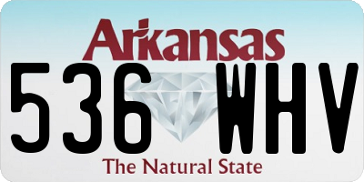 AR license plate 536WHV