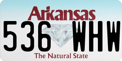 AR license plate 536WHW