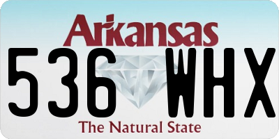 AR license plate 536WHX