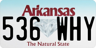 AR license plate 536WHY