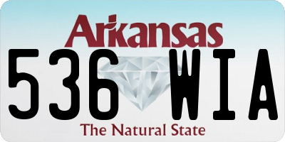 AR license plate 536WIA