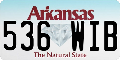 AR license plate 536WIB