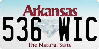 AR license plate 536WIC