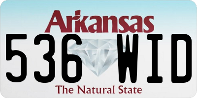 AR license plate 536WID