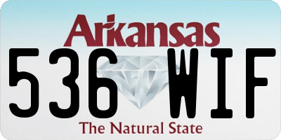 AR license plate 536WIF