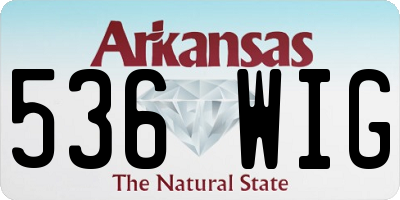 AR license plate 536WIG