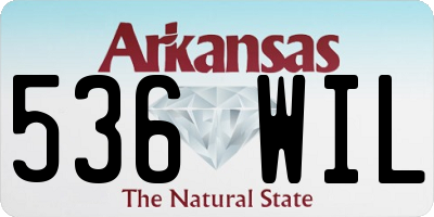 AR license plate 536WIL
