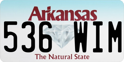 AR license plate 536WIM