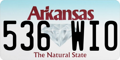 AR license plate 536WIO