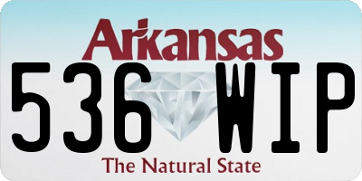AR license plate 536WIP