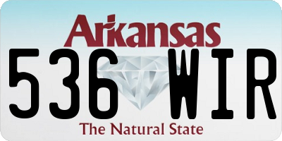 AR license plate 536WIR