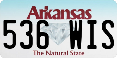 AR license plate 536WIS