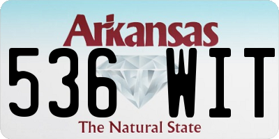 AR license plate 536WIT