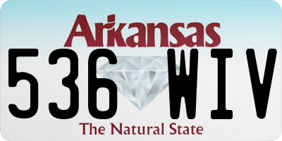 AR license plate 536WIV