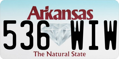 AR license plate 536WIW