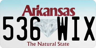 AR license plate 536WIX