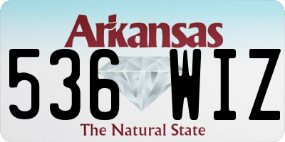 AR license plate 536WIZ