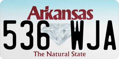 AR license plate 536WJA