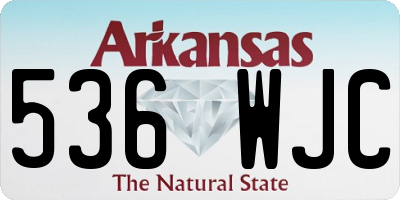 AR license plate 536WJC