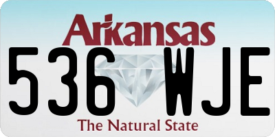 AR license plate 536WJE