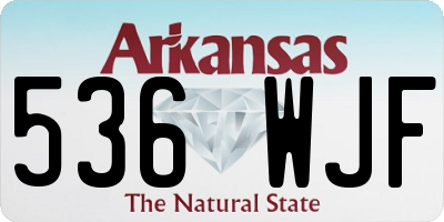 AR license plate 536WJF