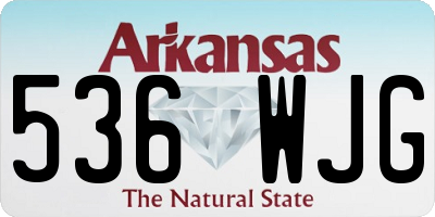 AR license plate 536WJG