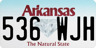 AR license plate 536WJH