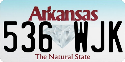 AR license plate 536WJK