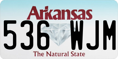 AR license plate 536WJM