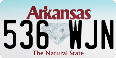 AR license plate 536WJN
