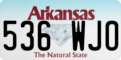 AR license plate 536WJO