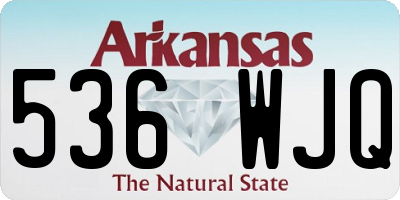 AR license plate 536WJQ