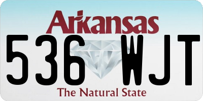 AR license plate 536WJT