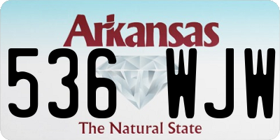 AR license plate 536WJW
