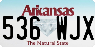 AR license plate 536WJX