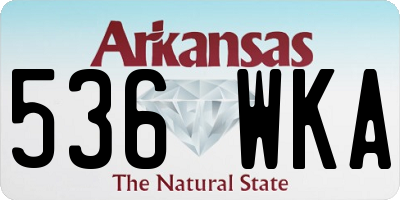AR license plate 536WKA