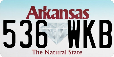AR license plate 536WKB