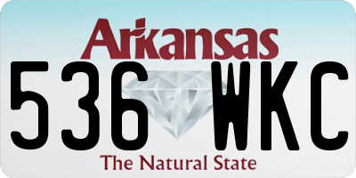 AR license plate 536WKC