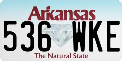 AR license plate 536WKE