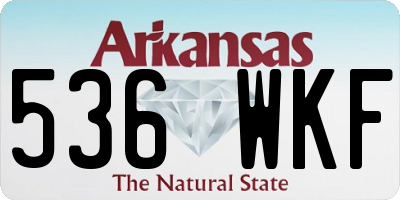 AR license plate 536WKF