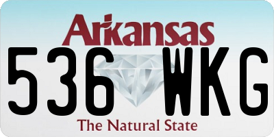 AR license plate 536WKG