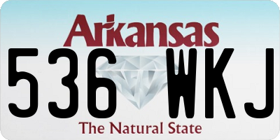 AR license plate 536WKJ