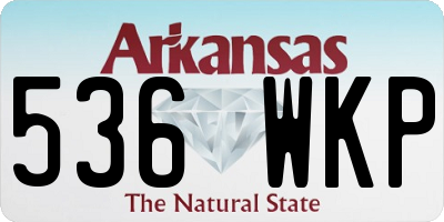 AR license plate 536WKP