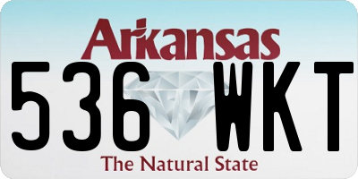 AR license plate 536WKT