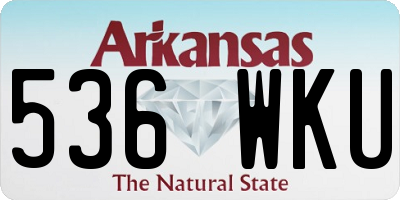 AR license plate 536WKU